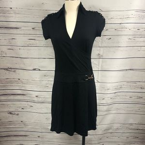 Cache Black‎ V-Neck Dress
